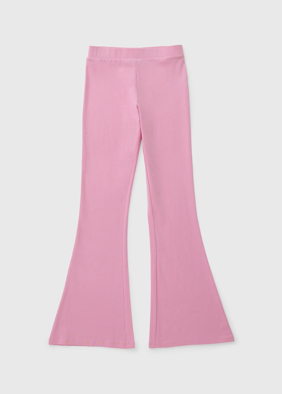 Girls Pink Flare Leggings (7-15yrs)
