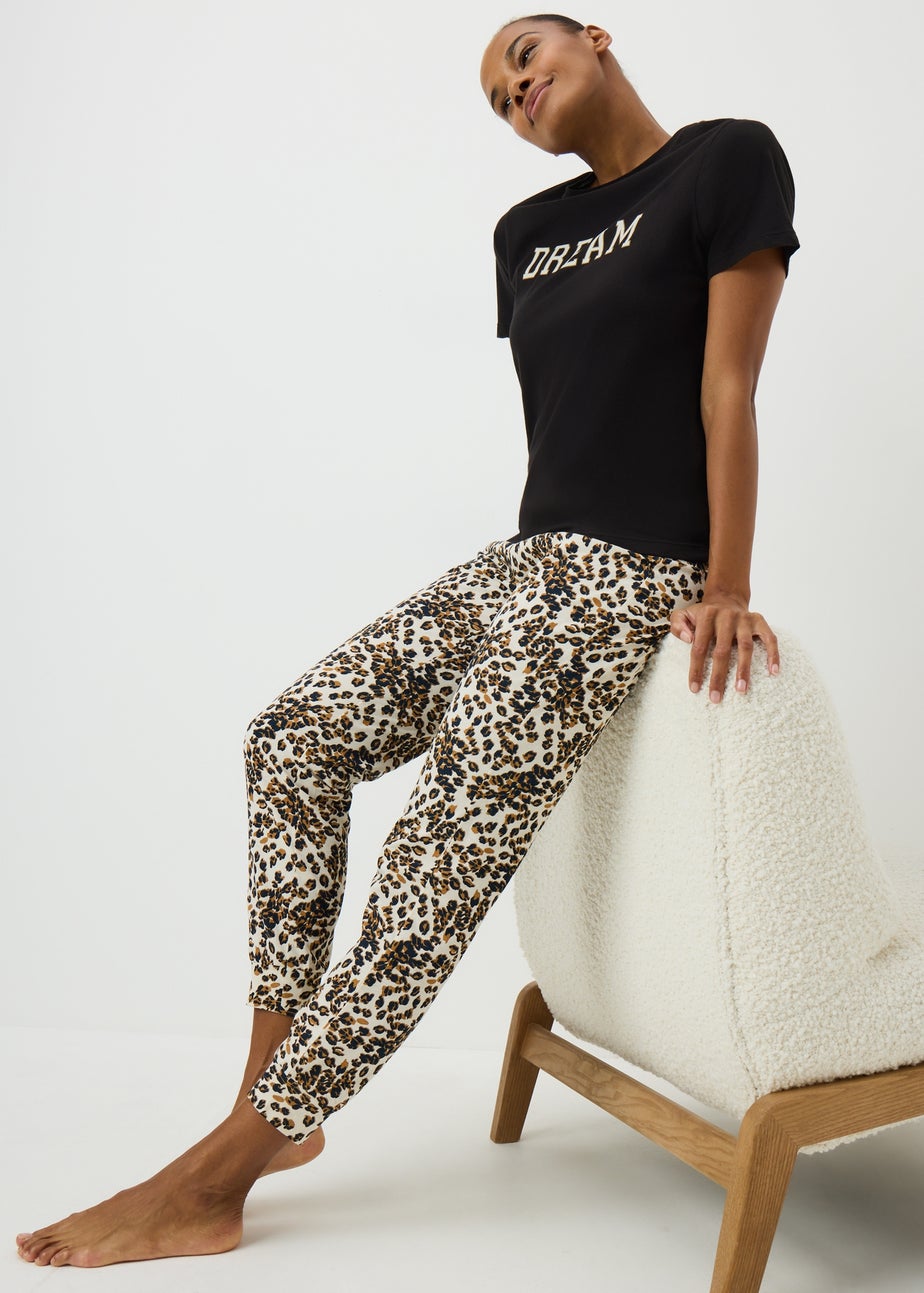 Black Leopard Dream Pyjama Set