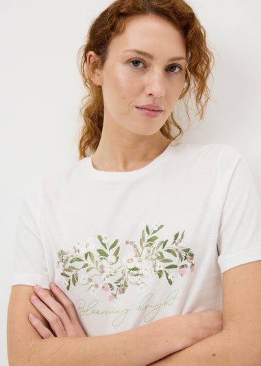 Green Floral Cuffed Pyjama Set