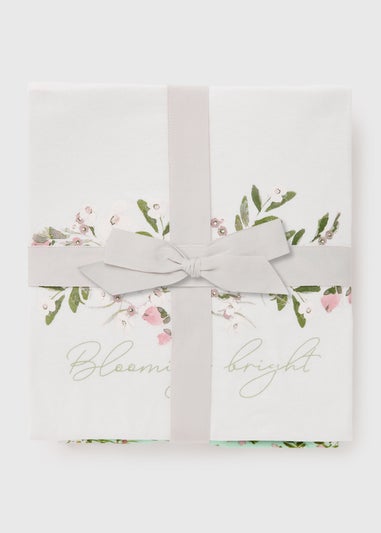 Green Floral Cuffed Pyjama Set