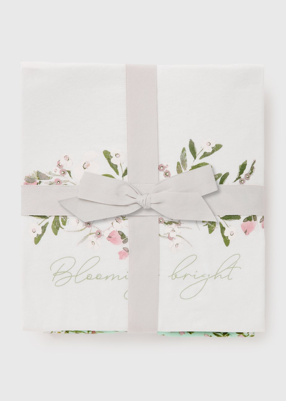 Green Floral Cuffed Pyjama Set