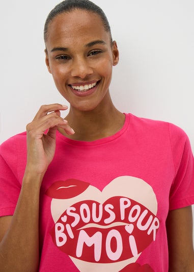 Pink Stripe Bisous Pyjama Set