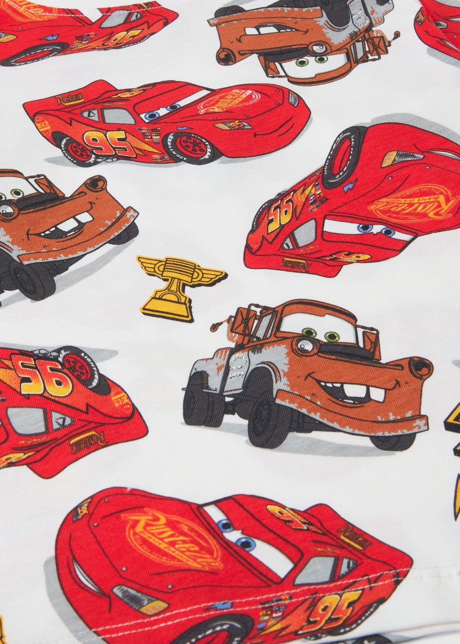 2 Pack Cars Boys Cream Long Pyjama Set (1-7yrs)