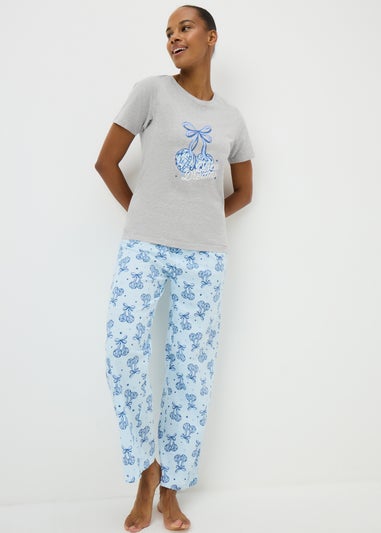 Grey Disco Wide Pyjama Set