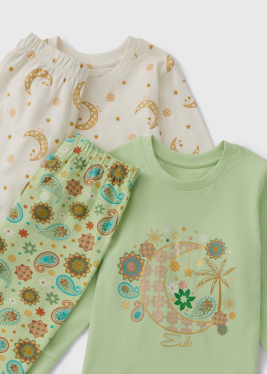 2 Pack Kids Sage Eid Pyjama Sets (1-7yrs)