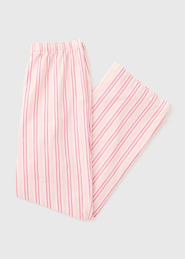Pink Stripe Wide Leg Pyjama Bottoms