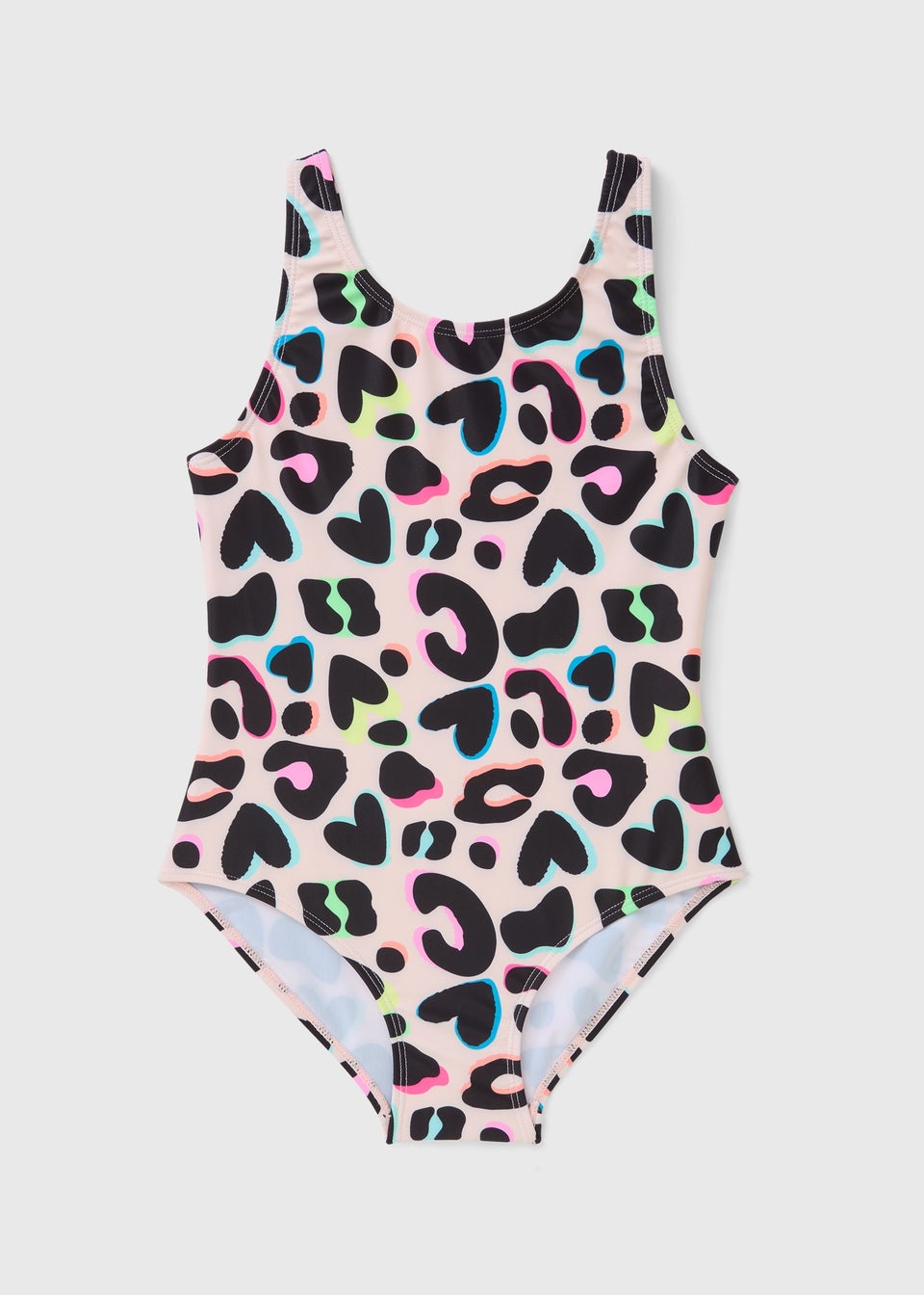 Girls Multicolour Leopard Swimsuit