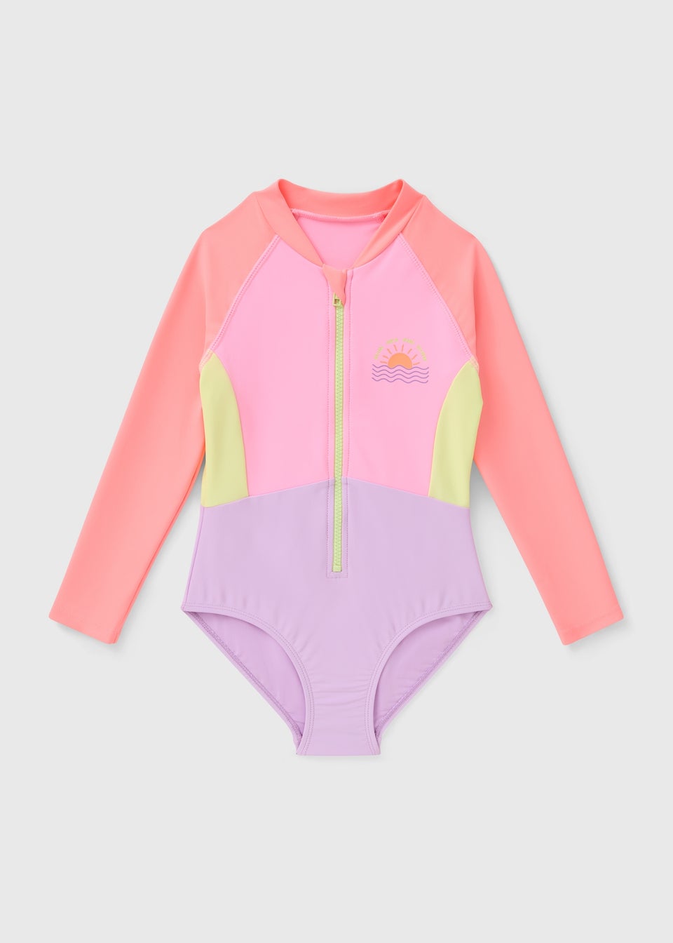 Girls Multicolour Long Sleeve Swimsuit (6-15yrs)