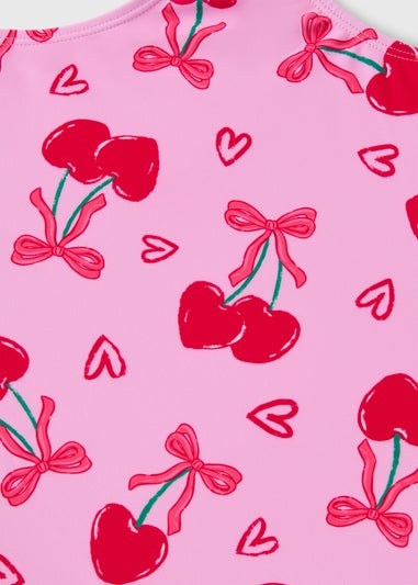 Girls Pink Cherry Swimsuit (6-15yrs)