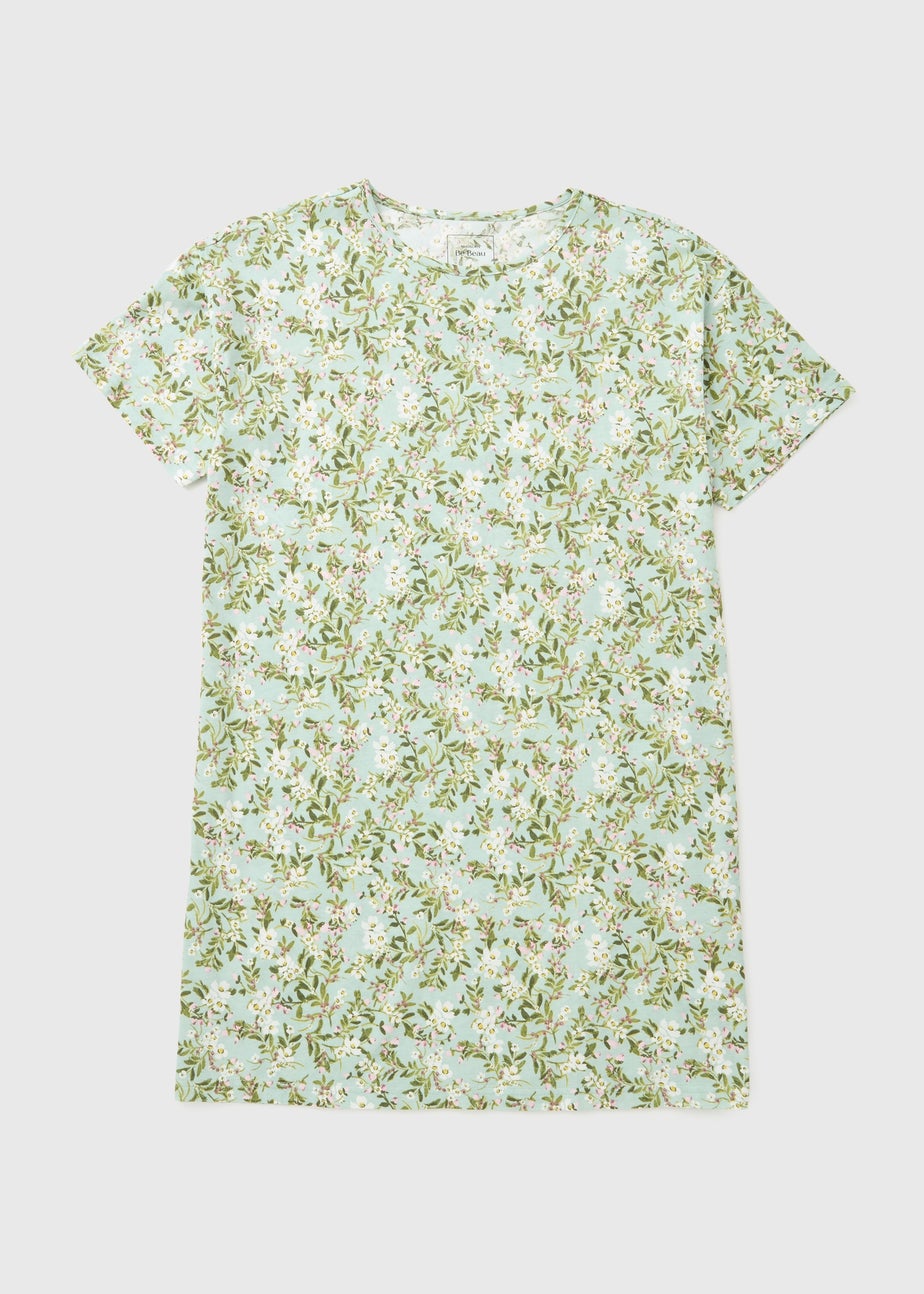 Sage Green Floral T-Shirt Nightie