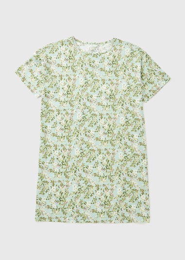 Sage Green Floral T-Shirt Nightie