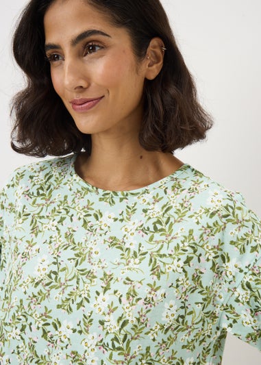 Sage Green Floral T-Shirt Nightie