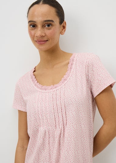 Pink Spot Longline Nightie
