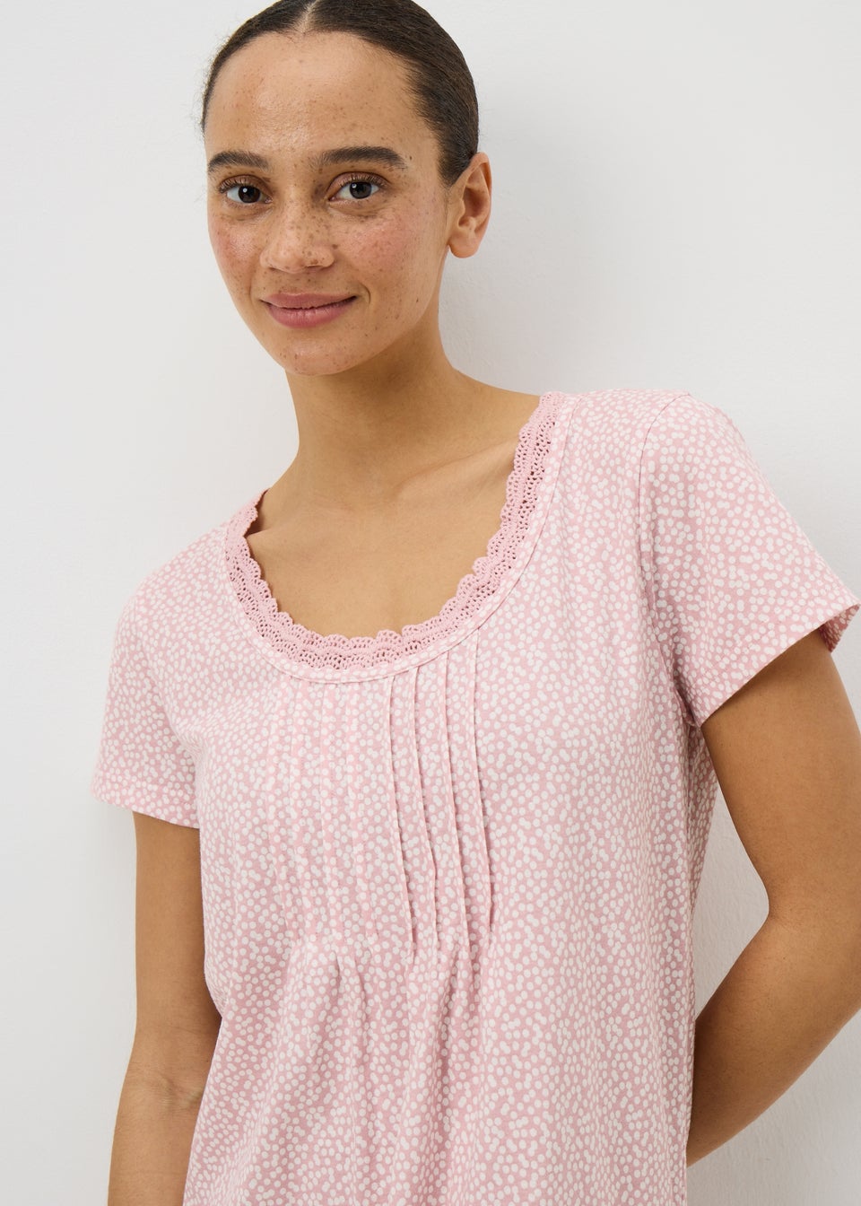 Pink Spot Longline Nightie