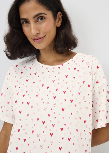 Cream Ditsy Heart Nightie