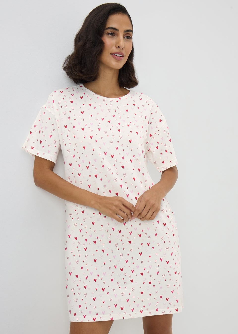 Cream Ditsy Heart Nightie