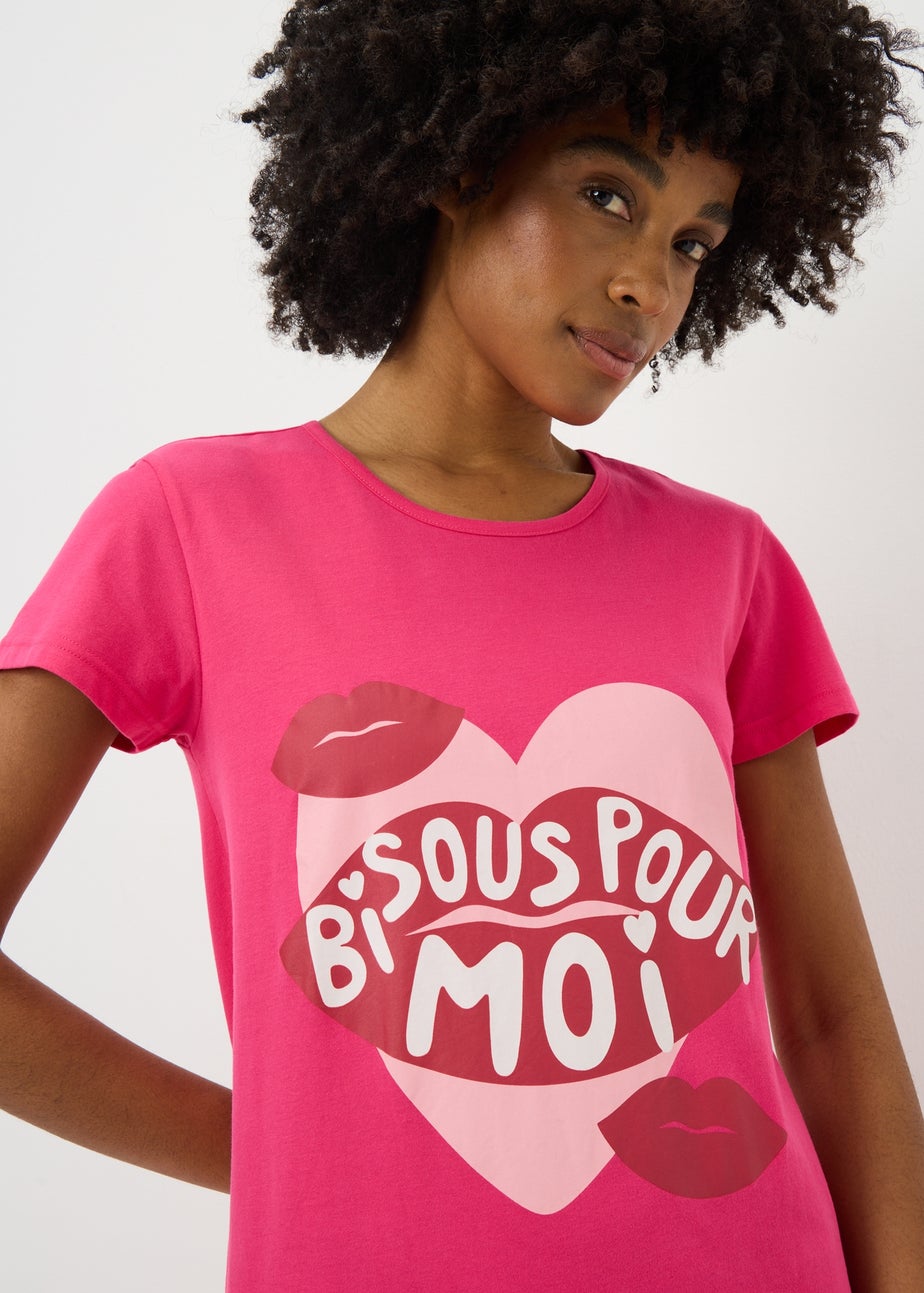 Pink Bisous Pour Moi T-Shirt Nightie