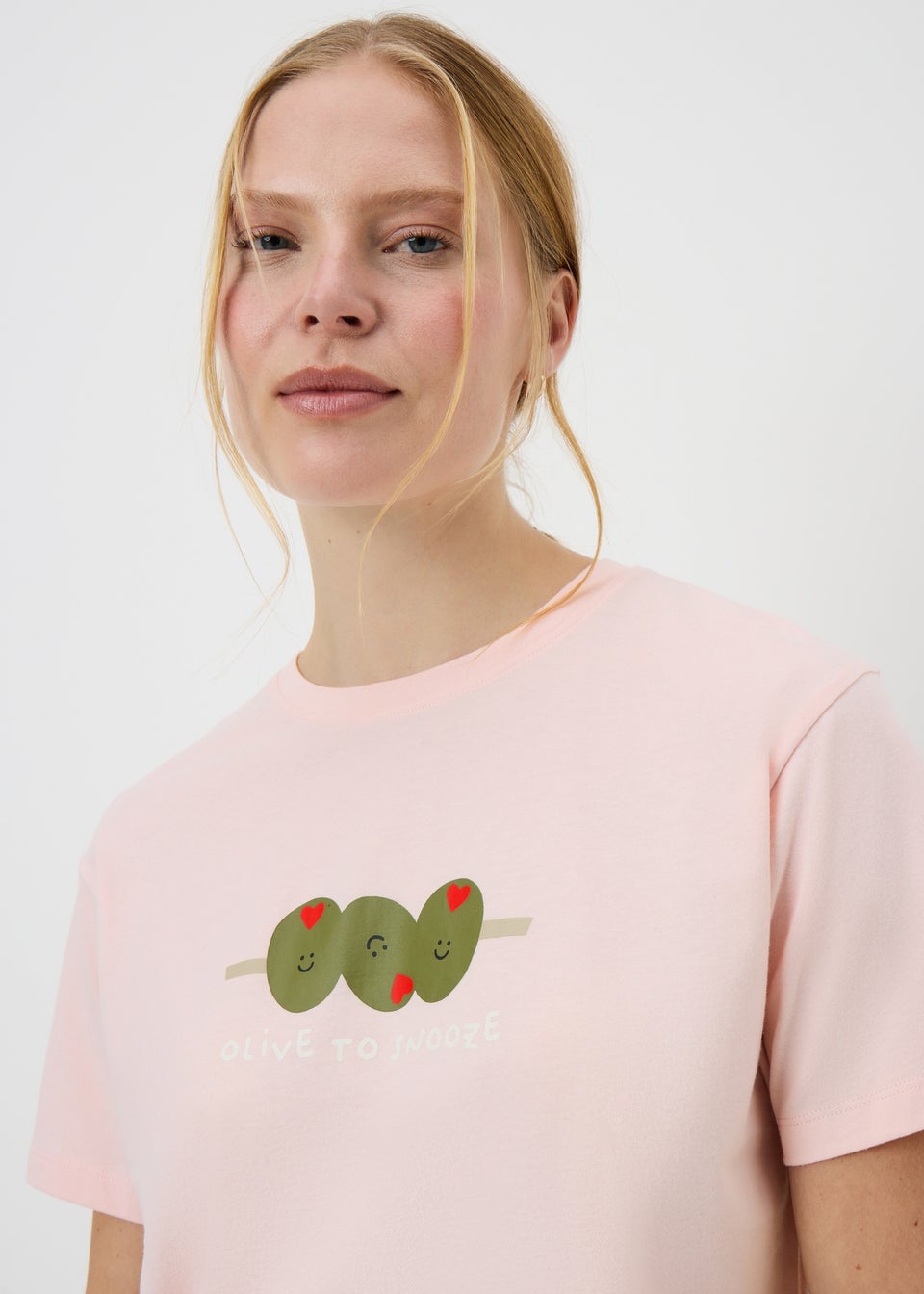 Pink Olive Cuffed Pyjama Set