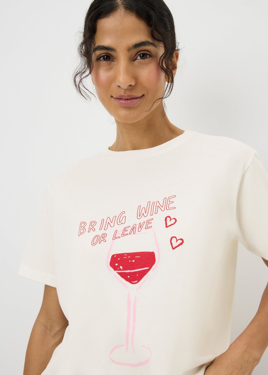 Pink Bring Wine Heart Pyjama Set