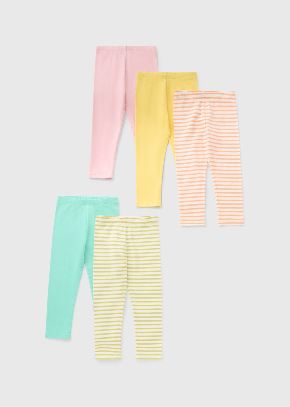 5 Pack Multi Coloured Leggings (1-7 Years)