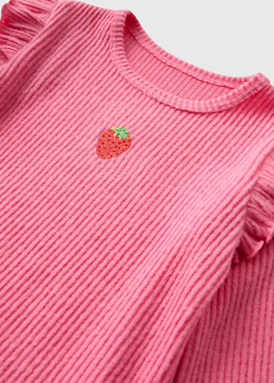 Girls Pink Strawberry Flare Set (1-7 Years)