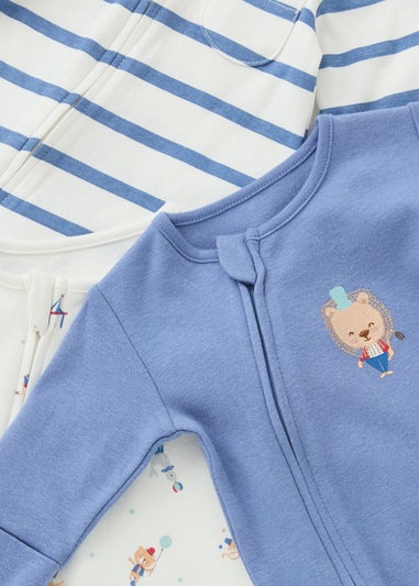 3 Pack Baby Layette Sleepsuits (0-12 Mnths)