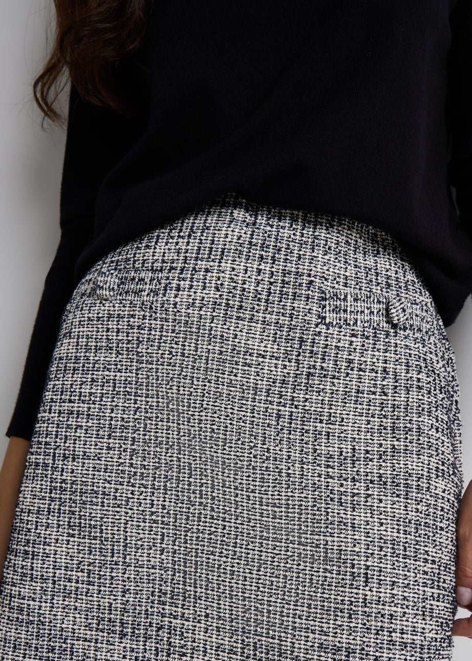 Et Vous Grey Textured Ponte Mini Skirt
