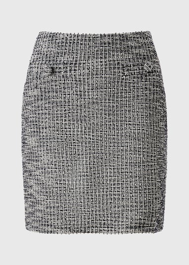 Et Vous Grey Textured Ponte Mini Skirt