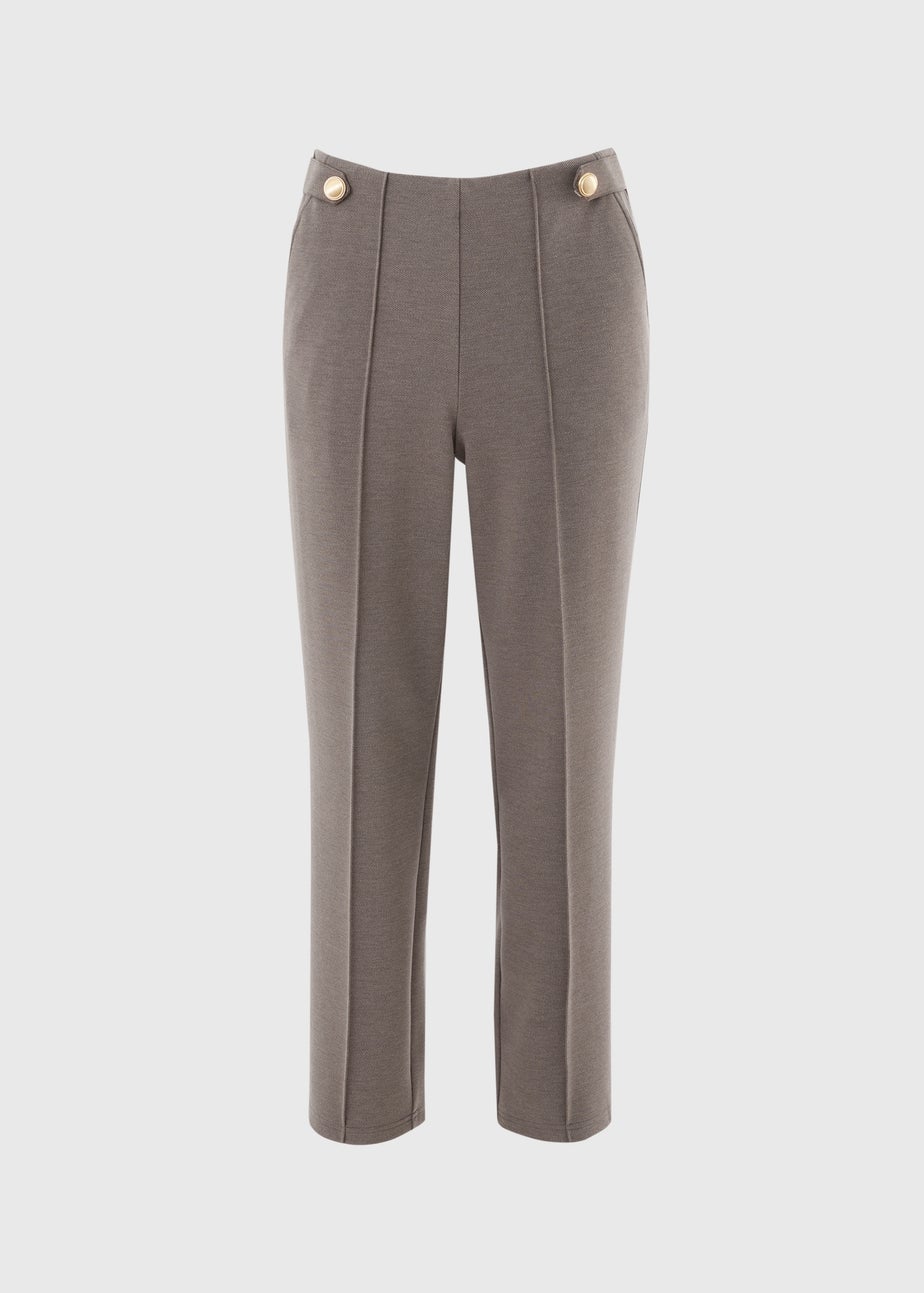 Et Vous Mocha Straight Leg Trousers