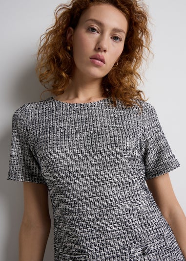 Et Vous Grey Textured Ponte Dress