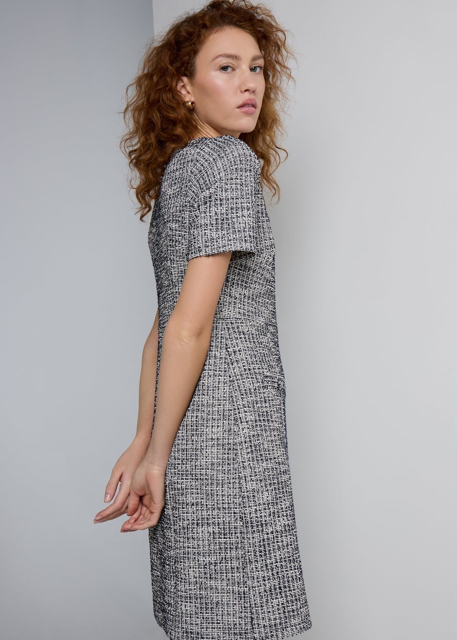 Et Vous Grey Textured Ponte Dress
