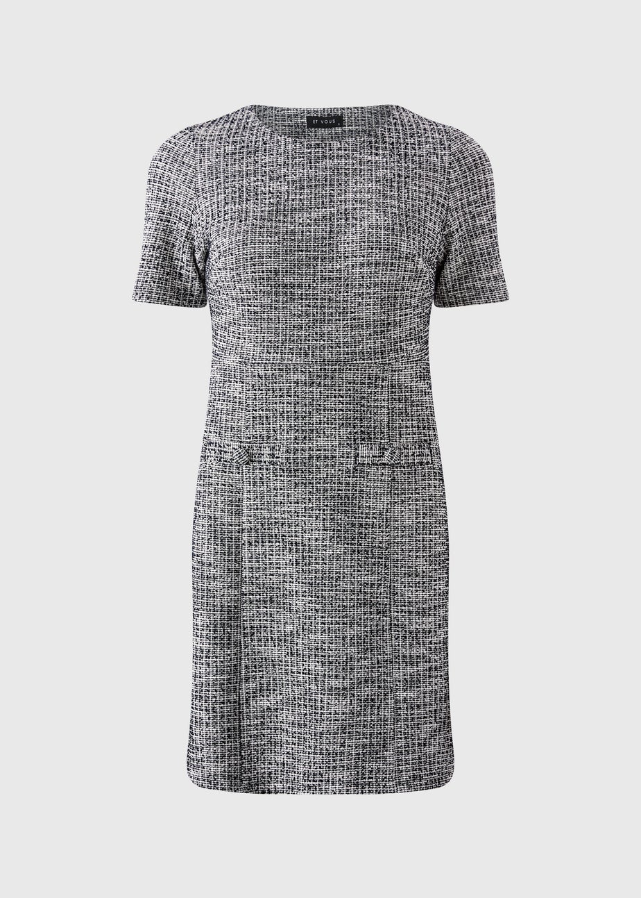 Et Vous Grey Textured Ponte Dress