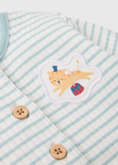 2 Piece Baby Sage Stripe Circus Top & Legging Set (Newborn-12mths)