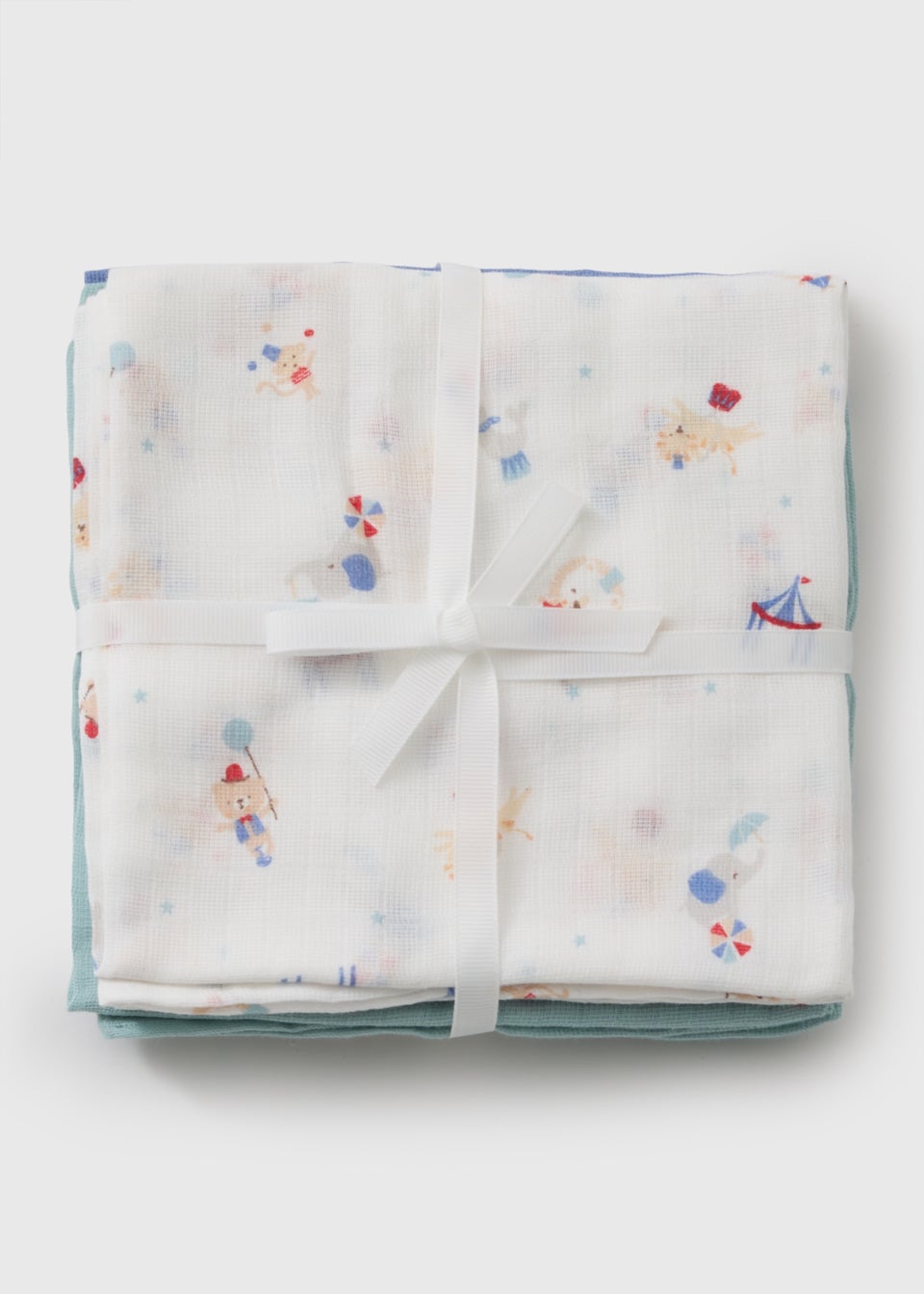 3 Pack Baby Blue Muslin Squares