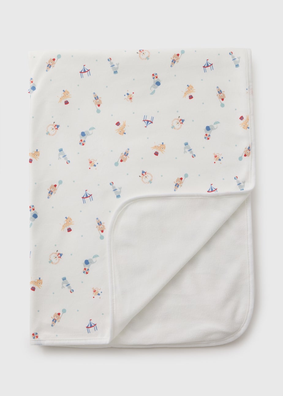Baby Cream Circus Blanket