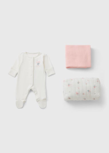 Baby Pink Mouse Sleepsuit Gift Set (Newborn-3mths)
