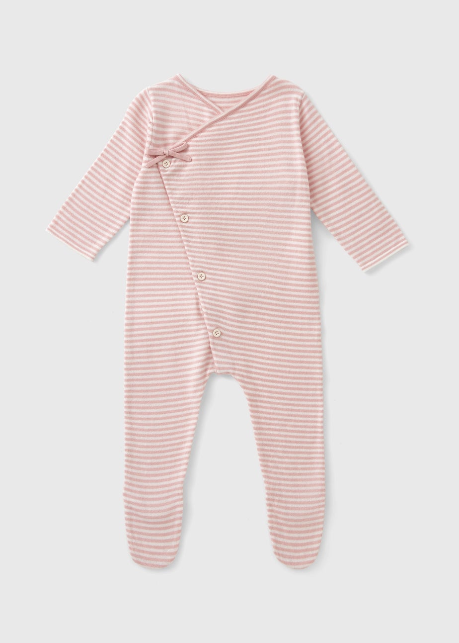 Baby Pink Mouse Knitted Sleepsuit (Newborn-12mths)