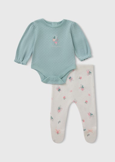 Baby Pink Top and Leggings Set (Newborn - 12 Months)