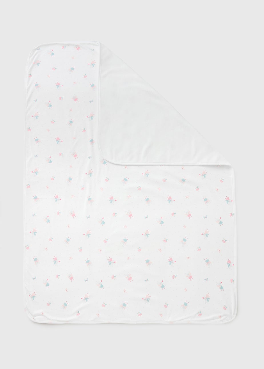 Baby White Mouse Shawl Blanket