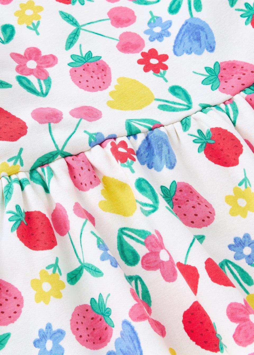 Girls Cream Floral Sweater Dress (1-7yrs)