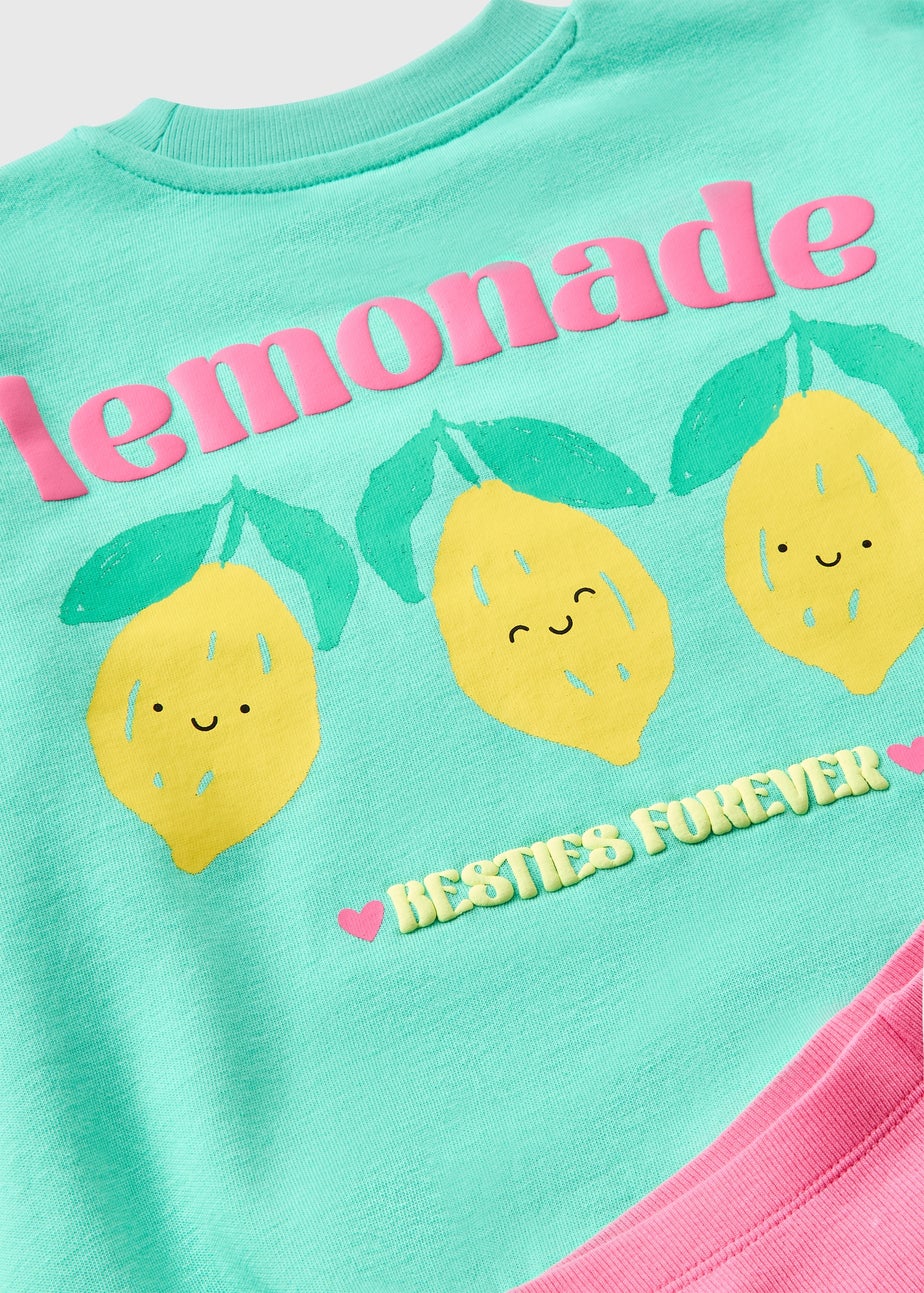 Girls Green Lemonade Sweatshirt & Legging Set (1-7yrs)