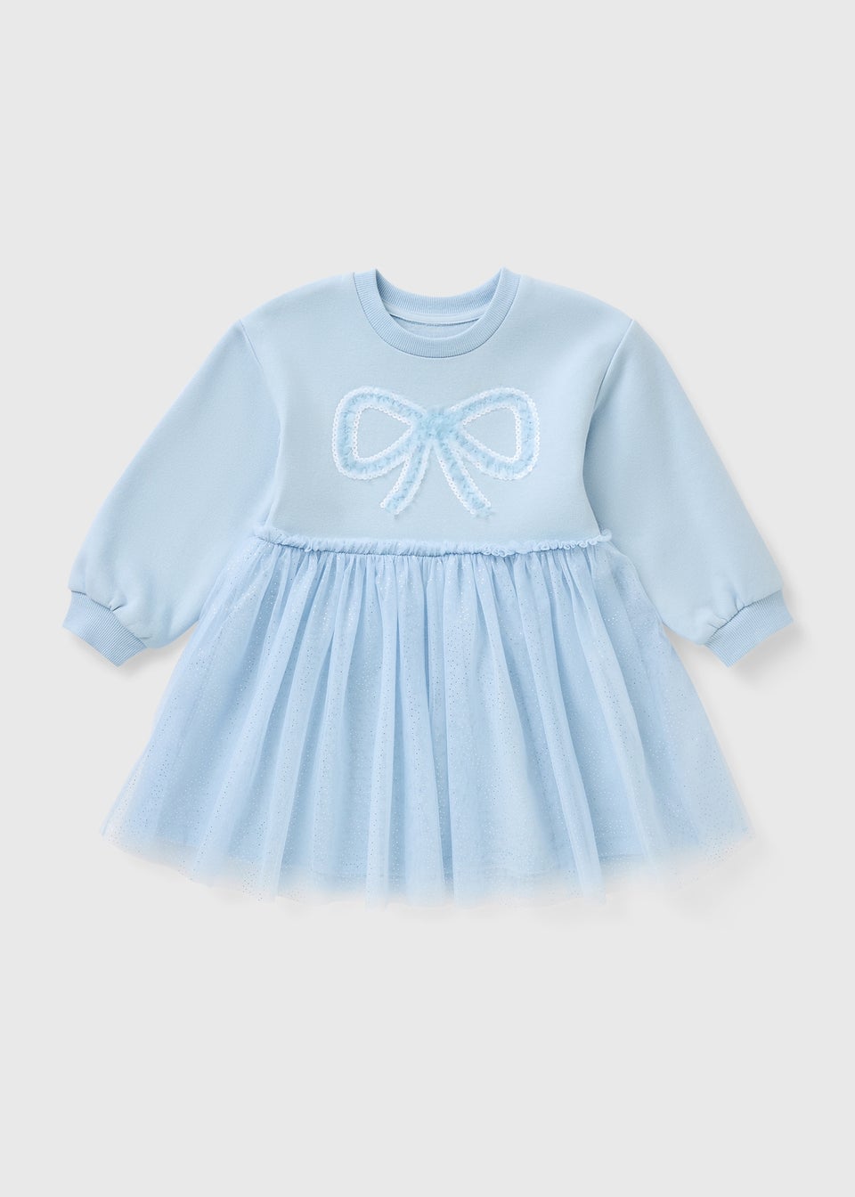 Girls Blue Bow Tutu Dress (1-7yrs)