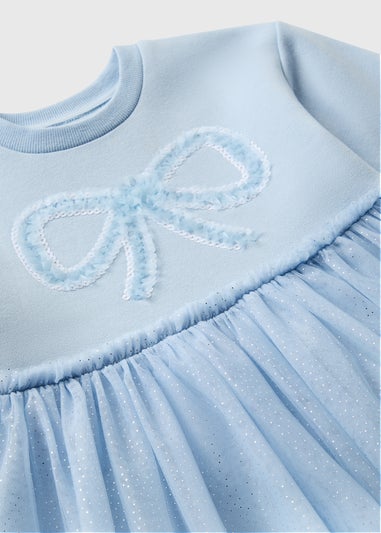 Girls Blue Bow Tutu Dress (1-7yrs)