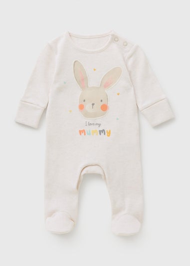 Baby Oatmeal Bunny Mummy Sleepsuit (Newbron-23mths)