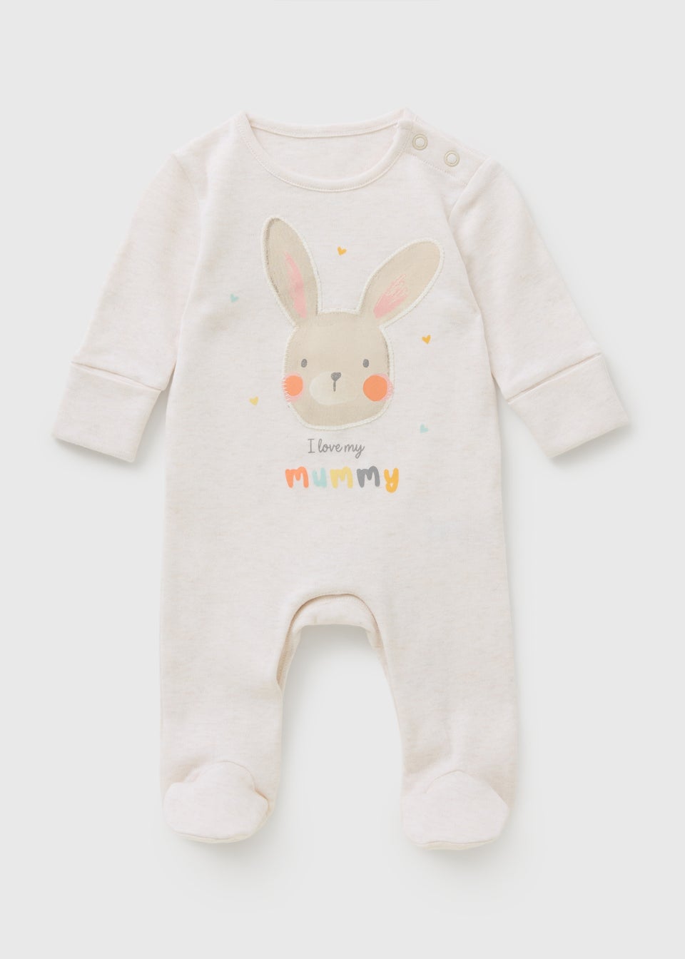 Baby Oatmeal Bunny Mummy Sleepsuit (Newbron-23mths)