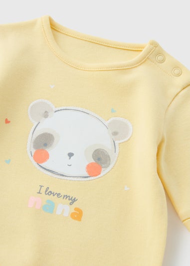 Baby Yellow Panda Nana Sleepsuit (Newborn-18mths)