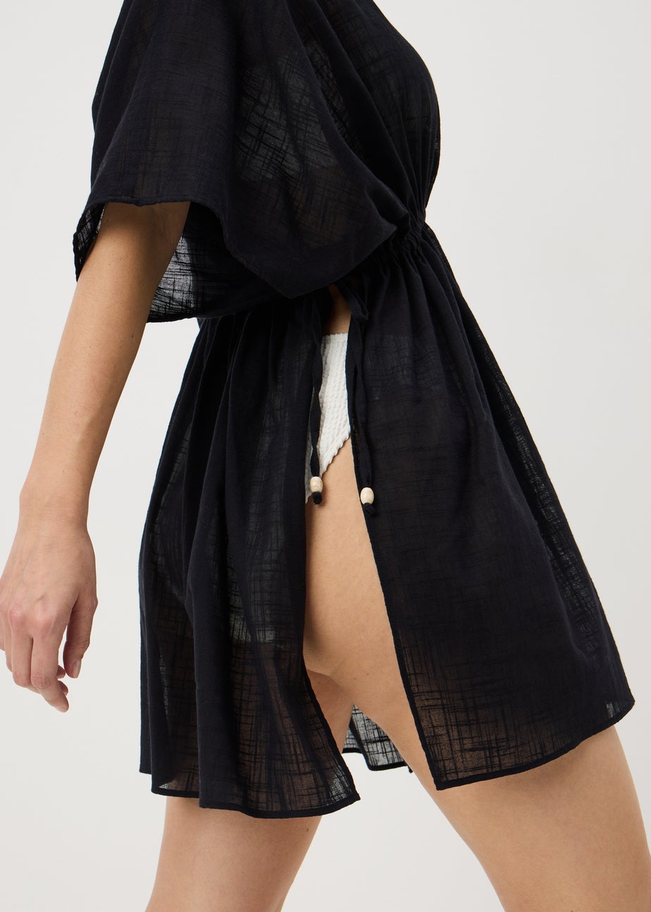 Black Tie Waist Kaftan