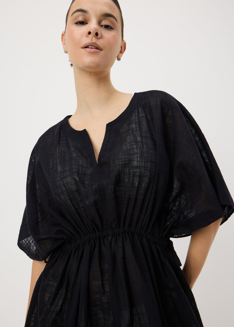 Black Tie Waist Kaftan