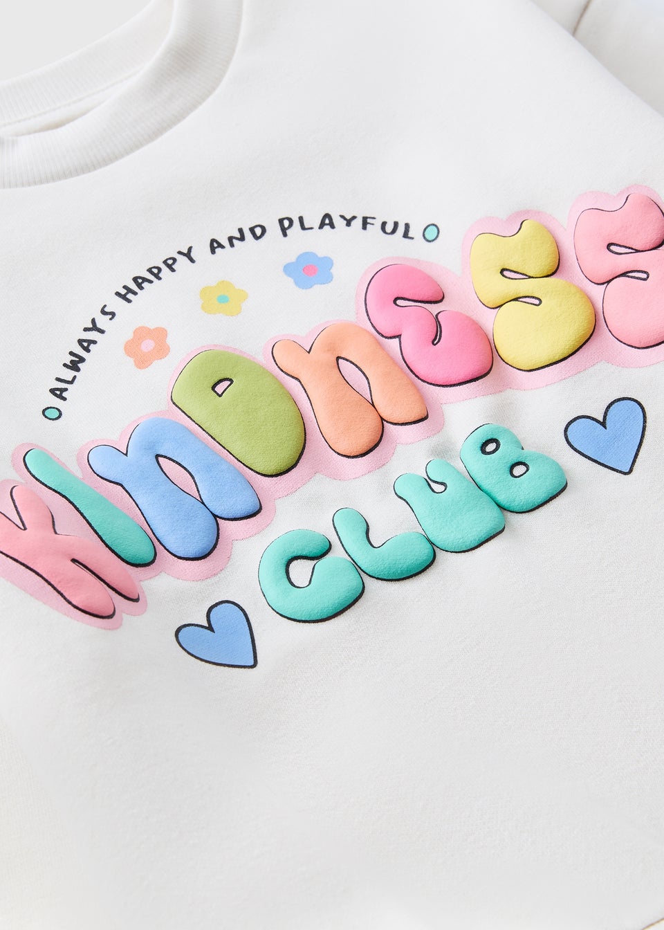 Girls White Kindness Sweatshirt (1-7yrs)