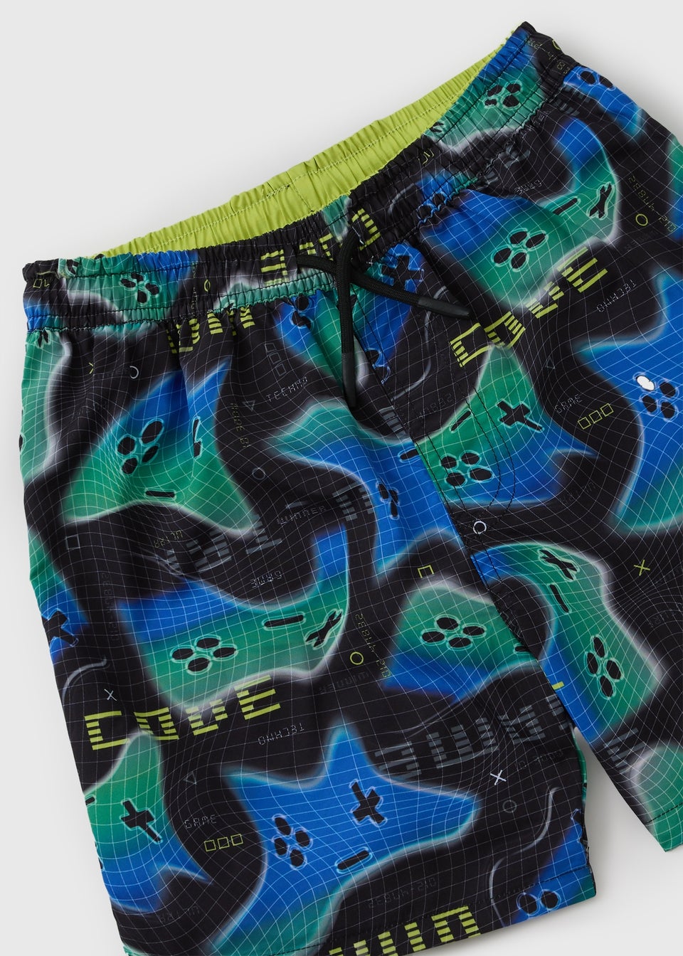 Boys Black Game Control Swim Shorts (7-15yrs)